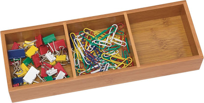 Lipper International 824, Bamboo Wood 4-Compartment Organizer Tray, 11 5/8" x 7 7/8" x 1 3/4"