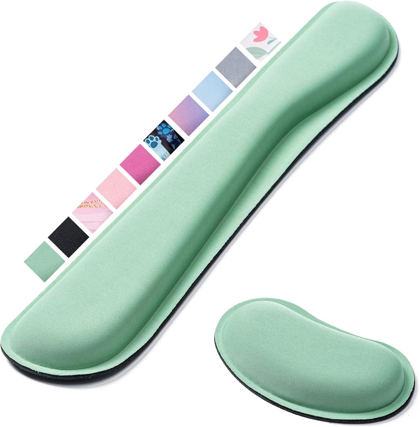 Hoewina Keyboard Wrist Rest,Ergonomic Wrist Rest,Superfine Fabric and Gel Memory Foam Wrist Pad for Computer Keyboard for Easy Typing & Pain Relief, Suitable for Office, Family, Outdoor, Black