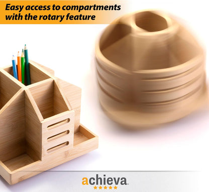 Achieva Bamboo Desk Organizer (71001)