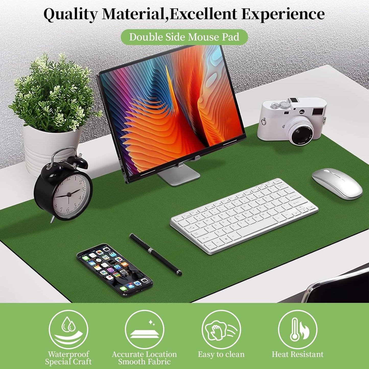 Mouse Pad and Keyboard Wrist Rest, 3-in-1 Large Keyboard and Mouse Pad Set, Ergonomic Wrist Rest for Computer Keyboards, Non-Slip Desk Mat Protector for Women (Purple Pink, 31.5" X 15.7")