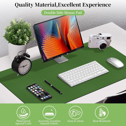 Mouse Pad and Keyboard Wrist Rest, 3-in-1 Large Keyboard and Mouse Pad Set, Ergonomic Wrist Rest for Computer Keyboards, Non-Slip Desk Mat Protector for Women (Purple Pink, 31.5" X 15.7")