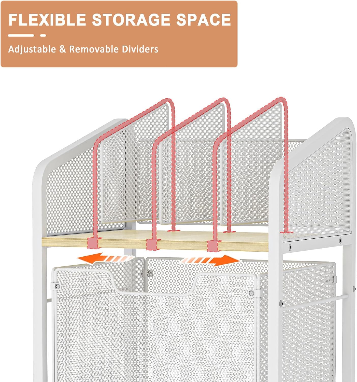 Tiaoheka Rolling File Cabinet with Adjustable Dividers, Vertical Filing Cabinet with Storage Drawer on Lockable Wheels, Hanging File Organizer Beside Under Desk for Office, Home（Patent Pending）