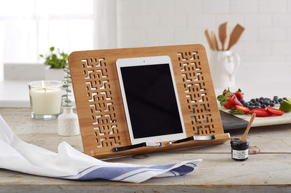 Book Stand Bamboo Reading Rest Cook Book Document Stand Holder Bookrest Recipe Stand by: Bookaholic