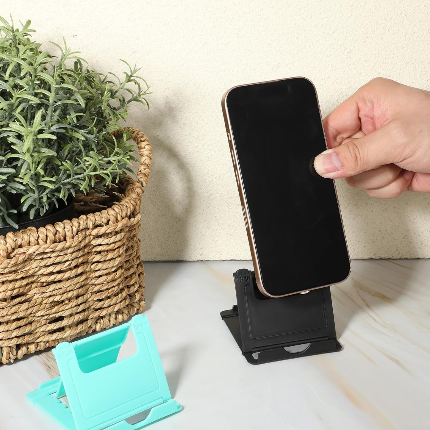 7 Pack Foldable Phone Stands Holder, Multi-Angle Desktop Tablet Stand Portable Universal Tabletop Phone Holder for All Mobile Smart Cell Phones Tablet Display