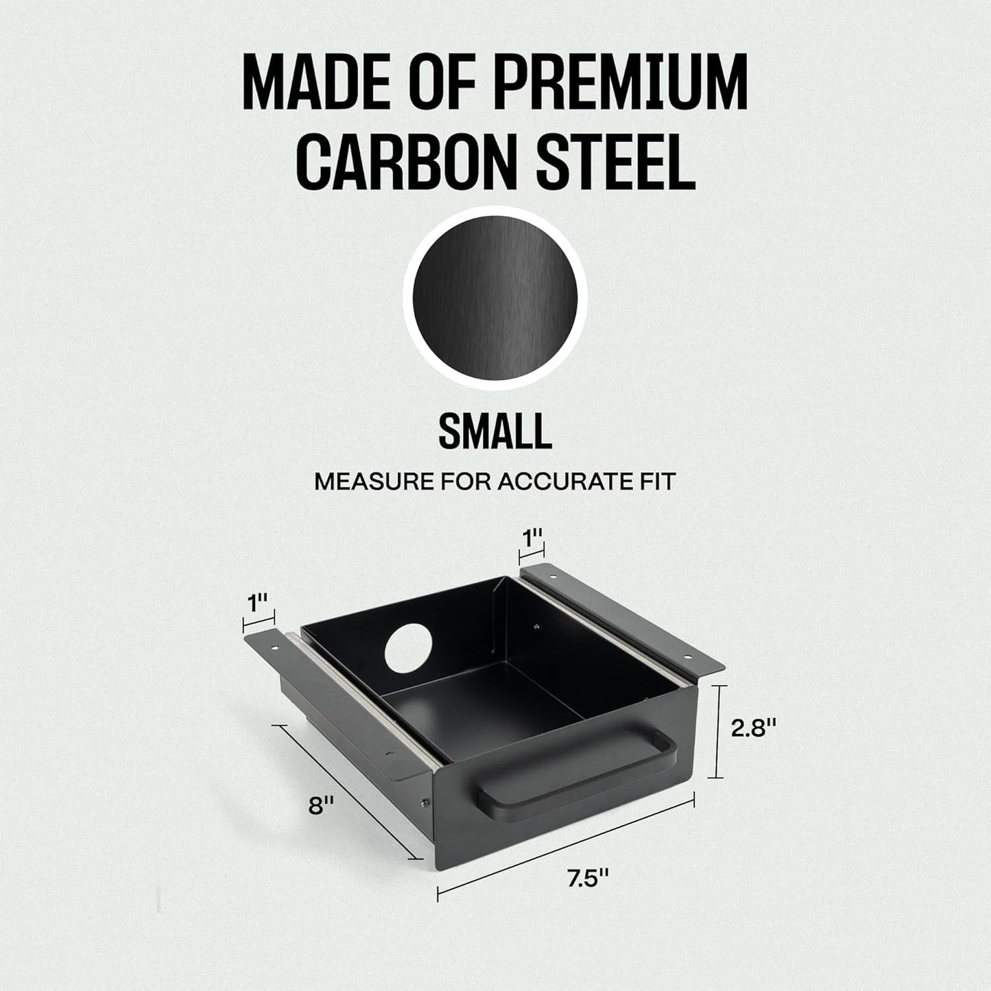 Under Desk Drawer Slide Out Attachment - Carbon Steel Undermount Table Drawer with Cable Management, Pull Out Add-On Storage for Office & Standing Desks (13" x 8" x 2.8")