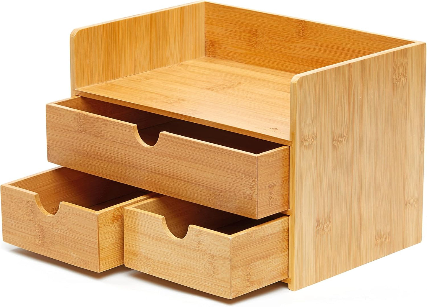 RoyalHouse Natural Bamboo Desktop Organizer, Attractive Design, Stand Shelf for Books, Accessories and More, Home D?cor, Ideal Gift for Family & Friends