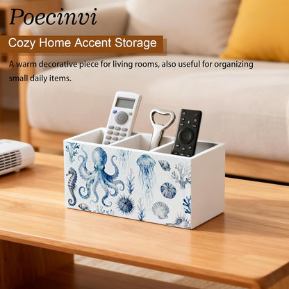 Blue Coquette Bow Pen Holder for Home Office Desk, Girly Office Decor, Preppy Blue Ribbon Bow Aesthetic Wooden Box Sign Pencil Holder for Desk Shelf Organizer