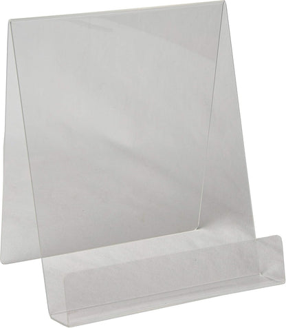 Clear-Ad - Acrylic Book Display Stand 8.5x11 - Tabletop Cookbook Recipe Holder - Table Top Easel - Paper & Picture Holder - Artwork Display - Flyer & Magazine Holder - LHS-8511 (Pack of 6)