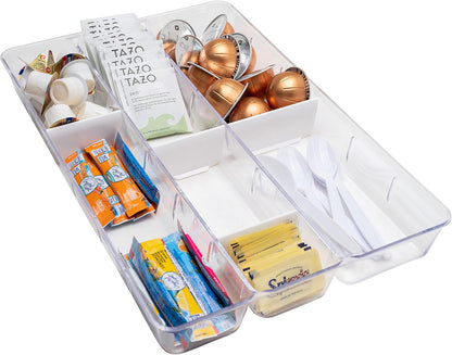 Dial Industries Junk Vanity Office Drawer Organizer Tray with Adjustable Dividers