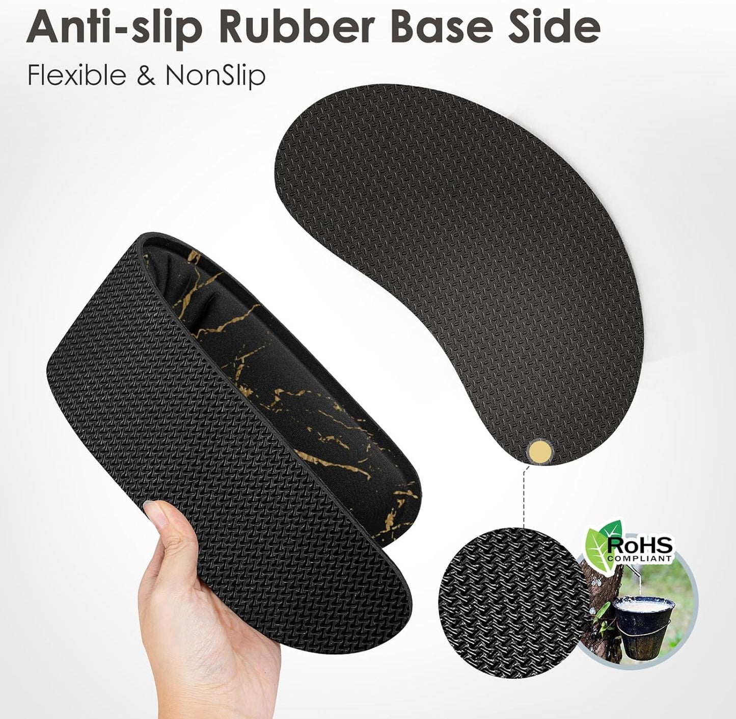 Gimars Upgrade Enlarge Silky and Superfine Fabric Gel Memory Foam Keyboard Wrist Rest Set, Ergonomic Keyboard Mouse Wrist Support for Typing Pain Relief, Comfort for Office, Gaming, Computer