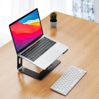 BESIGN LS03 Aluminum Laptop Stand, Ergonomic Detachable Computer Stand, Notebook Riser, Laptop Mount Compatible with Air, Pro, Dell, HP, Lenovo More 10-15.6" Laptops, Silver