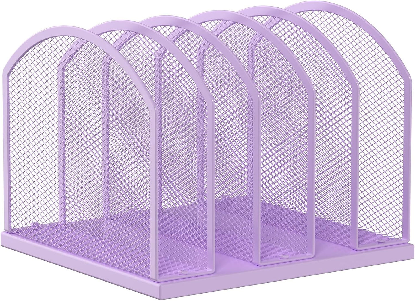 Gawerk 5-Section Vertical Desktop Organizer, 5-Section Mesh File Folder Stand Sorter for Office Home Classroom Organization (1, Black)