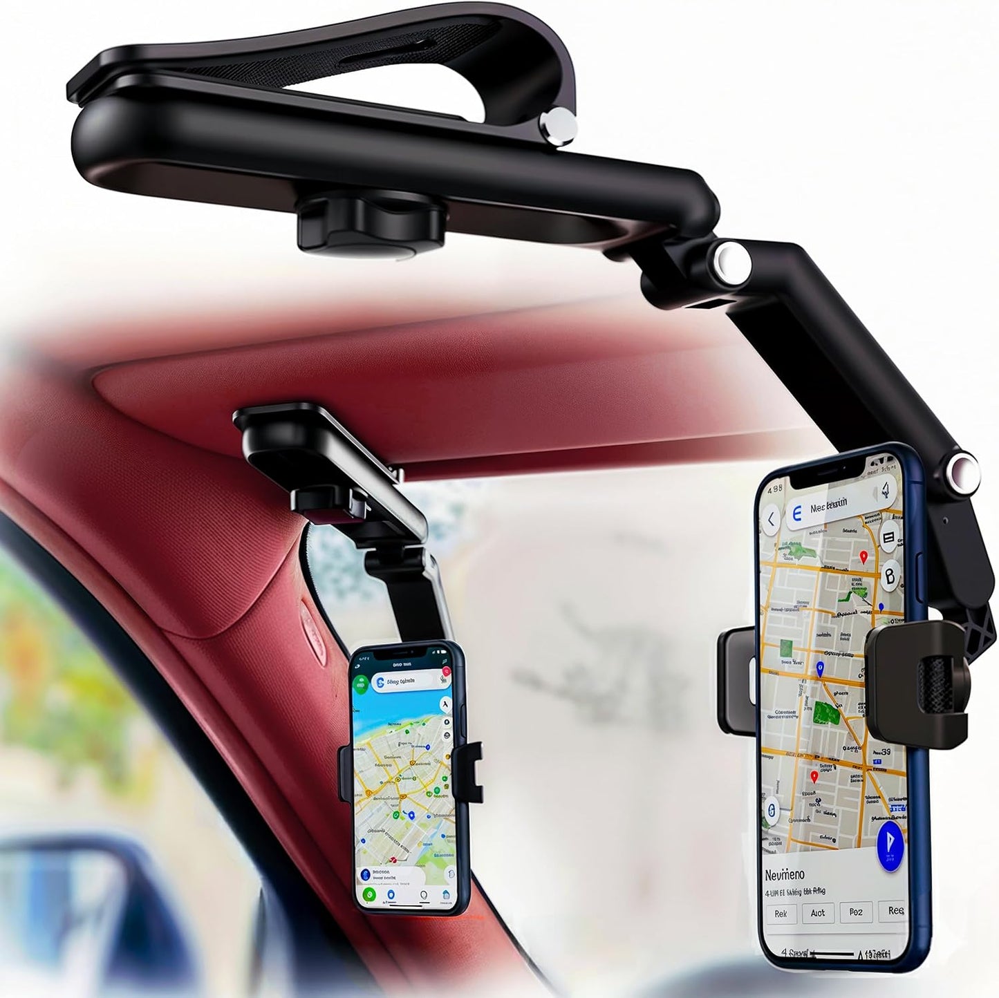 Foldable Phone Stand for Desk | Six Position Adjustable Folding Bracket for Cell Phone | Black Cellphone Holder for Desk & Smartphone Stand | Cellphone & Accessories for Men & Women