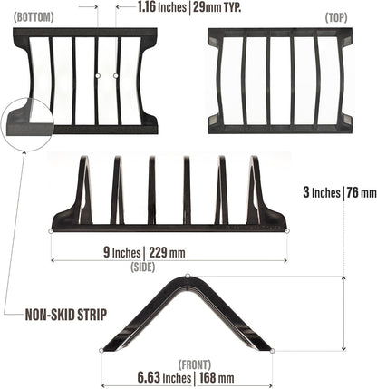 Prosumer's Choice Universal Charging Rack Organizer - Multi Device Stand Holds 5 Tablets or Smartphones - Desktop Tablet Holder and Storage Station - Compact Tech Organizer Dock for Home or Office