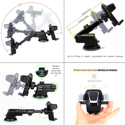 Foldable Phone Stand for Desk | Six Position Adjustable Folding Bracket for Cell Phone | Black Cellphone Holder for Desk & Smartphone Stand | Cellphone & Accessories for Men & Women