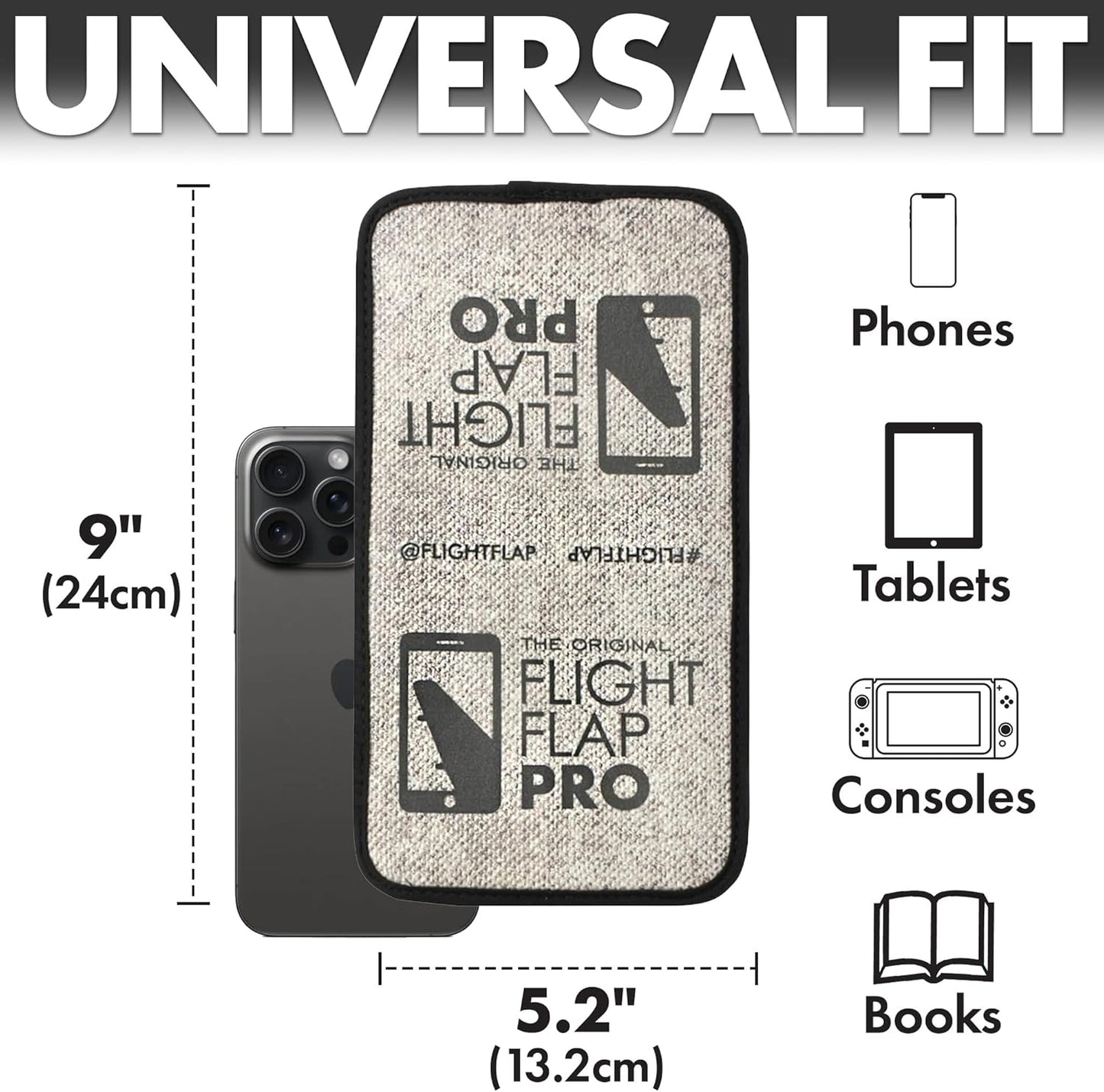 Flight Flap Airplane Phone Holder, Flexible Cell Phone Holder, Folding Cellphone Stand for Desk, Bed, Office, Treadmill - Airplane Gadgets for Long Travel Accessories - Plane Essentials (Silicone)