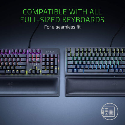 Razer Ergonomic Wrist Rest for Mini Keyboards: Plush Leatherette Memory Foam Cushion - Anti-Slip Rubber Feet