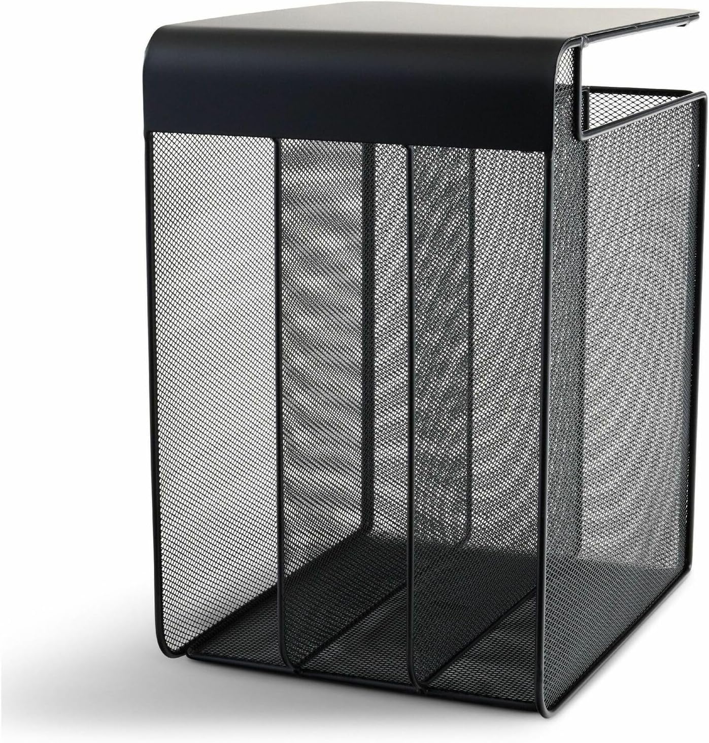 Safco Onyx Hanging Under Desk Organizer, 4 Trays, Office and Classroom Mailbox , Paper and Mail Sorter, Steel Mesh, Black