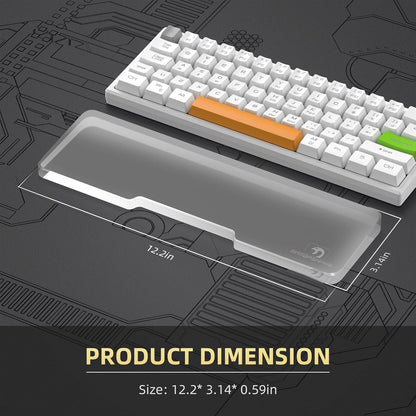 SELORSS Acrylic Keyboard Wrist Rest 98-Key Mechanical Keyboards Ergonomic Palm Rest for Computer Keyboard,Anti-Slip Base,Wrist Pad for Laptop,Office & Home-Easy Typing