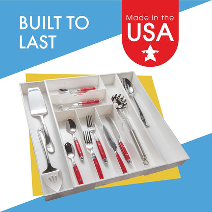 Dial Industries Expandable Silverware, Utensil and Cutlery Kitchen Drawer Organizer Tray