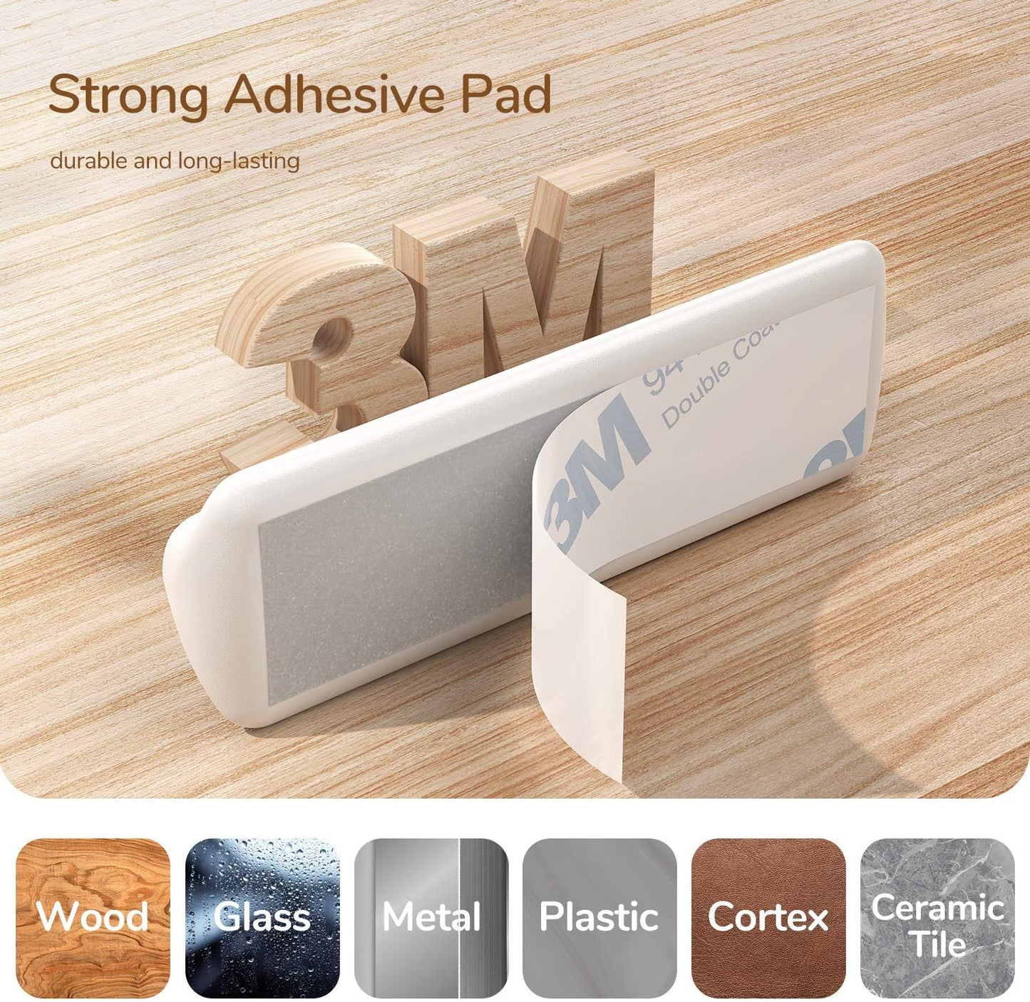 Syncwire Clear Cable Clips - Cord Holders - Self Adhesive Cable Management Organizer - Home, Office, Cubicle, Car, Nightstand, Desk Accessories - Gift Ideas Men, Women, Dad, Mom (5 Packs/15 Slots)