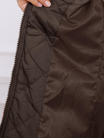 Allegra K Women's Puffer Vest Stand Collar Lightweight Gilet Quilted Zip Vest