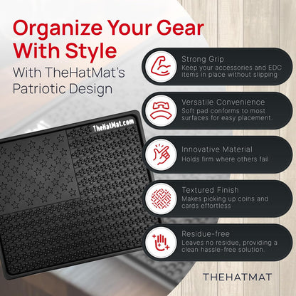 EDC Soft Dump Pad - EDC Valet Tray All for Everyday Carry Rubber, Non Skid Key Tray & Desk Organizer, Anti-Slip, Scratch-Resistant & Easy to Clean, Perfect for Home, Office or Anywhere