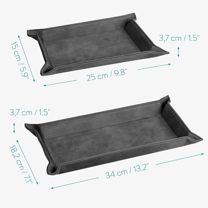 Navaris 2 x Empty Tray for Keys, Coins, Mobile Phones, Jewellery – Entrance Table for Office Bedside Tables