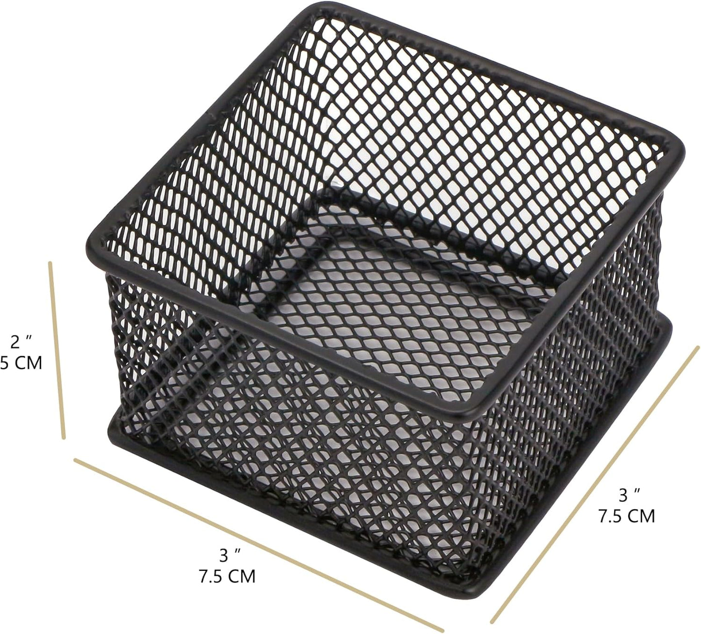 Annova Stackable Mesh Drawer Cabinet and Shelf Organizer Bins Storage Basket School Office Supply Holder Tray- Set of 2 (Gold, 3x3x2 Inch)