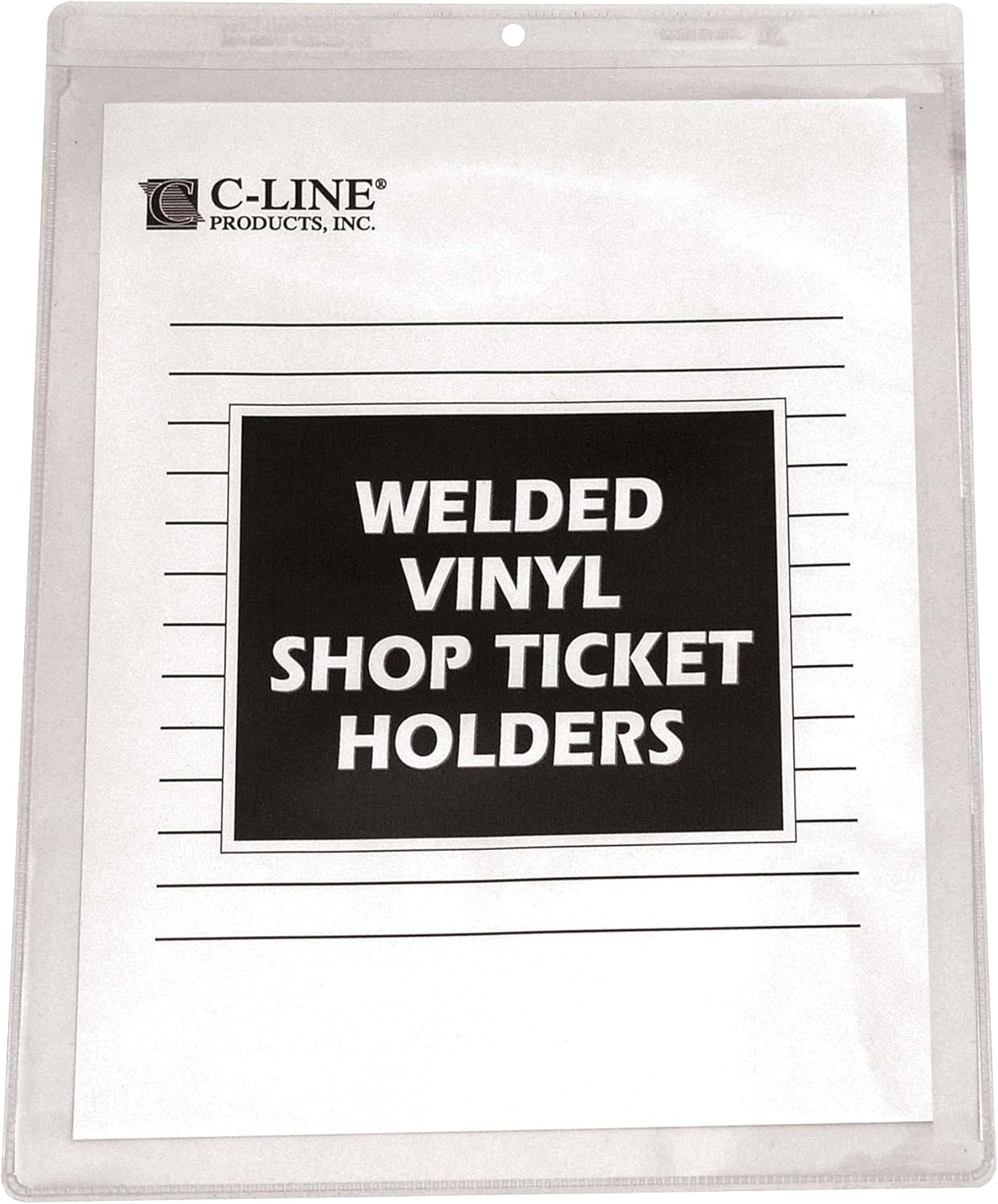 C-Line Vinyl Shop Ticket Holders, Both Sides Clear, 8.5 x 11 Inches, 50 per Box (80911)