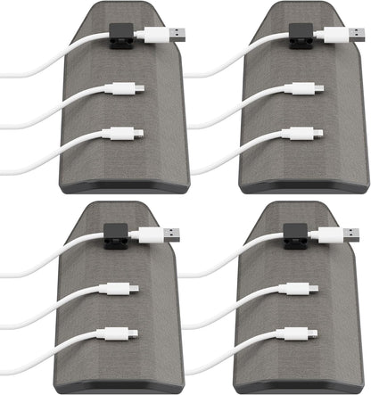 CHARGEWORX Magnetic Cable Organizer – Weighted Non-Adhesive Cord Holder with 3 Magnetic Clips for USB-C, Lightning & MagSafe Cables – Desk, Office & Nightstand Cable Management