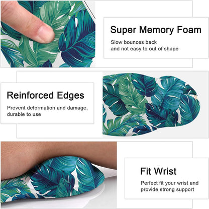 LATEEFAH Mouse Pad with Wrist Rest, 3-in-1 Gaming Mouse Pad, Keyboard Wrist Rest, Ergonomic Memory Foam Mousepad with Wrist Support for Computer Keyboard