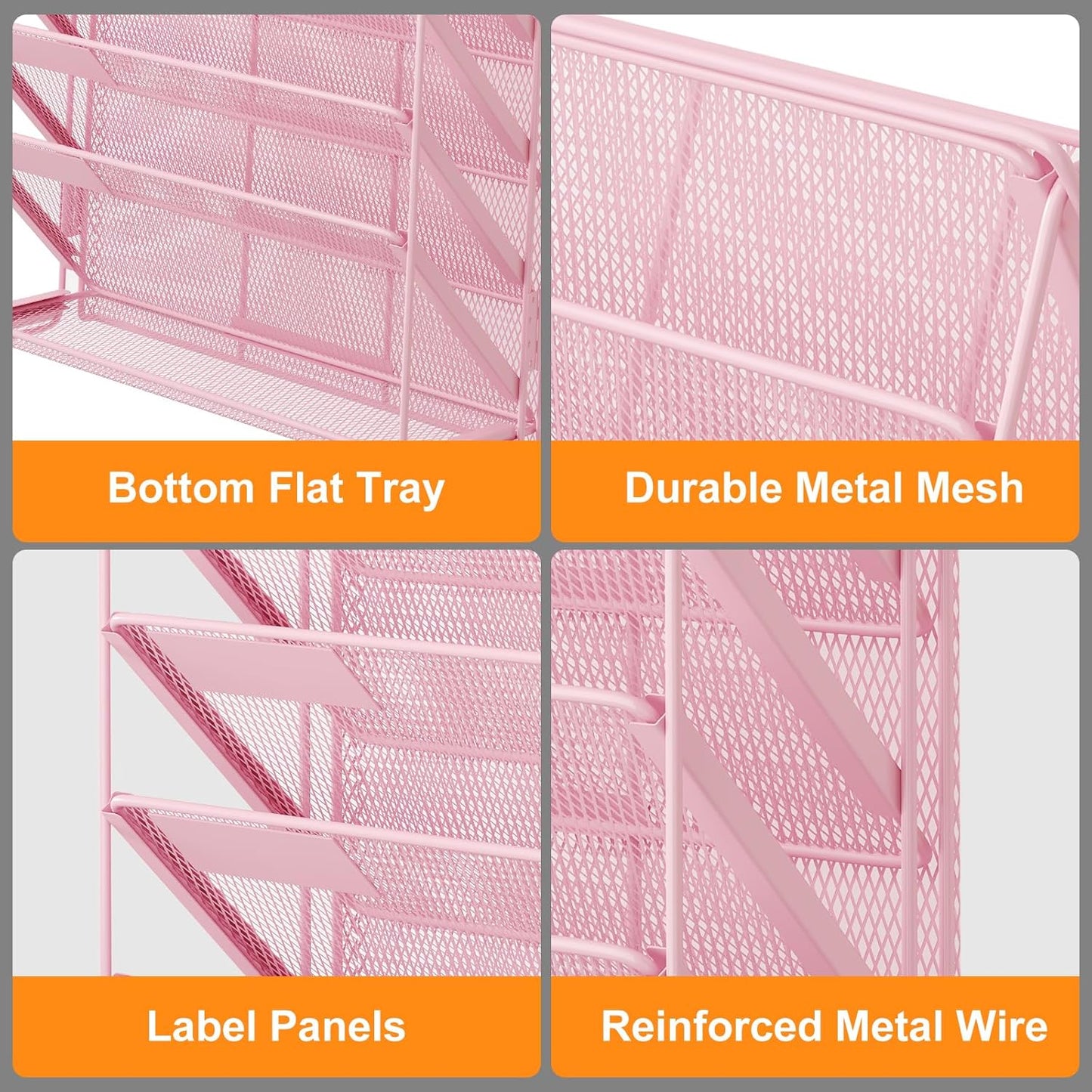 Kuntine.B Wall File Organizer Office Hanging Magazine Holder Wall File Organizer for Office Home (Black, 5 Tier)