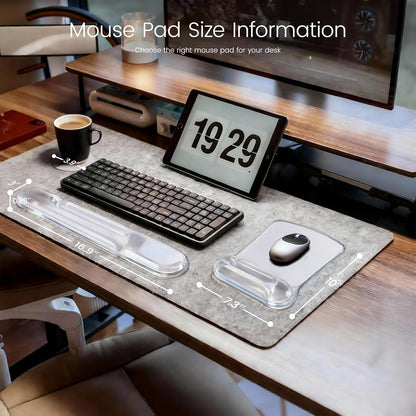 Ospelelf Mouse Pad with Wrist Rest and Ergonomic Gel Keyboard Hand Wrist, Support for Typing Gaming, Relieve Wrist Pain, Cool & Easy to Clean, for Office, Programmer, Home Computer Use, Pink