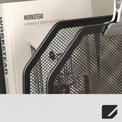 5 Vertical Desk Mail Organizer, Metal Mesh Desktop File Organizer with 5 Vertical Slot - Black, Letter Organizer Rack for Letters, Postcards, Stationery