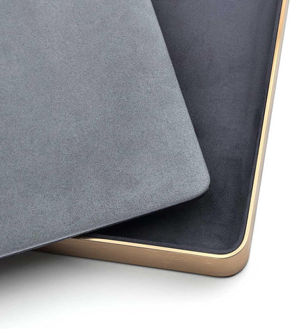 Metal Jewelry Tray, Valet Tray, Bedside Table and Desktop Organizer. It is Stackable and can be Used to Display Watches, Rings, Earrings and Bracelets（Brown）
