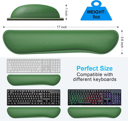 Dapesuom Enlarge Keyboard Wrist Rest, Cute Memory Foam Keyboard Wrist Cushion for Computer Desk Mats Support, Typing Pain Relief Ergonomic Mouse Pad Rests with Non-Slip Base for Gaming, Laptop, Purple