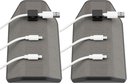 CHARGEWORX Magnetic Cable Organizer – Weighted Non-Adhesive Cord Holder with 3 Magnetic Clips for USB-C, Lightning & MagSafe Cables – Desk, Office & Nightstand Cable Management