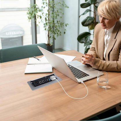 Table Pop up Power Date Center Connection Box with Outlet Network HDMI for Conference Desk