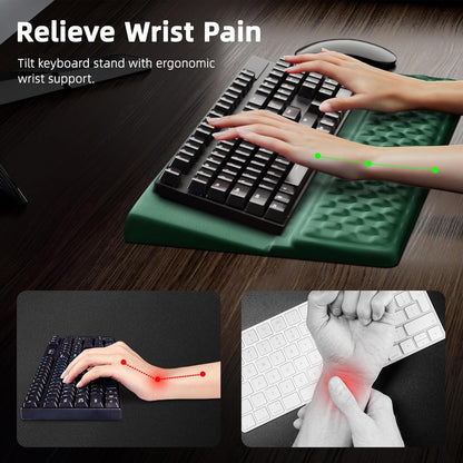 Ospelelf Keyboard Wrist Rest, Comfortable Ergonomic Keyboard Stand Riser Holder for Office Home