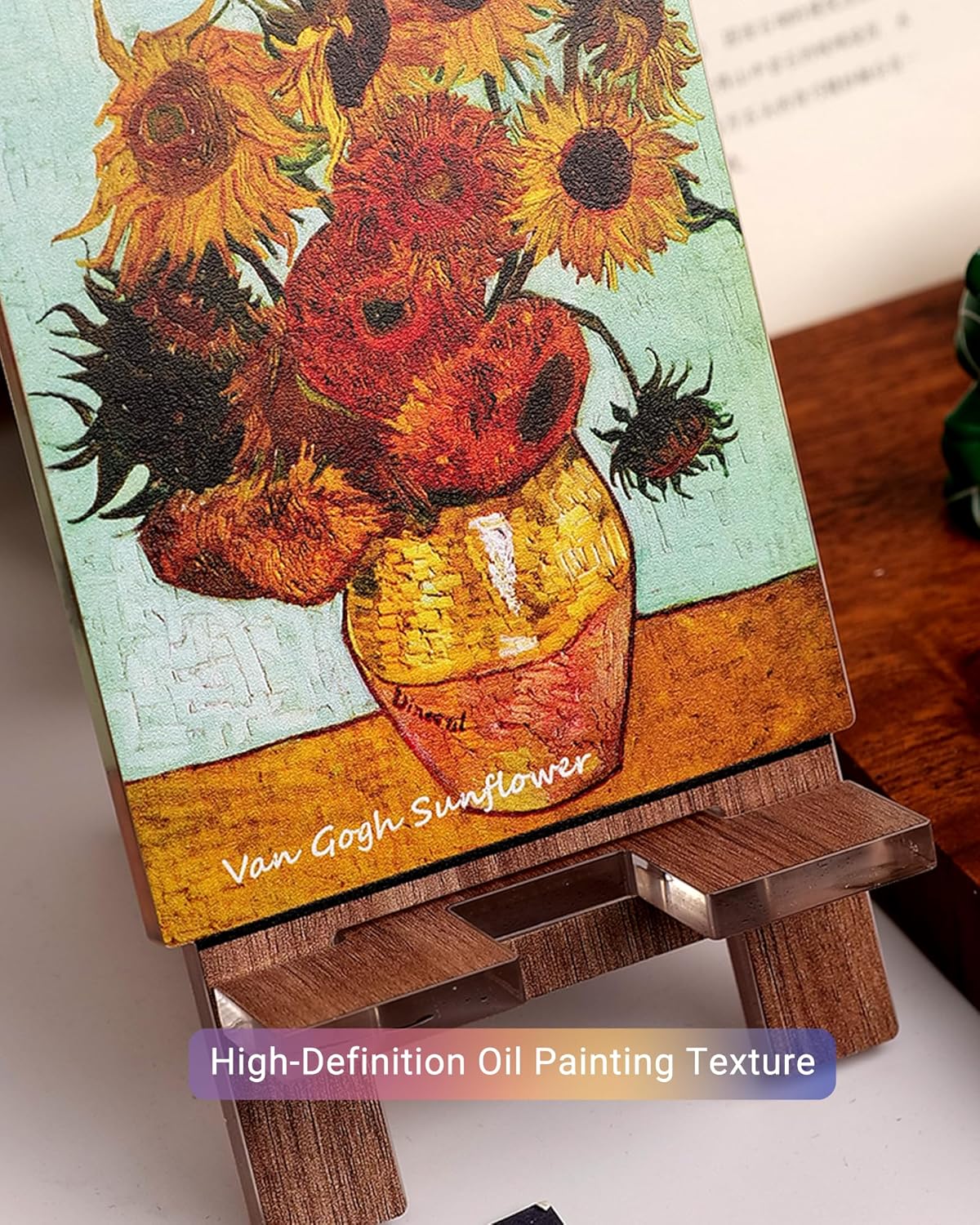 Aesthetic Acrylic Phone Stand – Artistic Desk Holder for Phones, Tablets & E-Readers | Sturdy, Lightweight & Decorative Gift (Water Lilies - Monet)