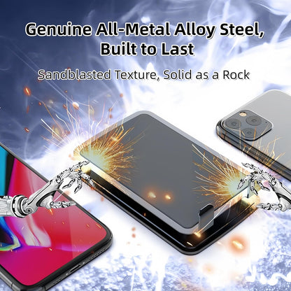 All-Metal Cell Phone Stand 360° Rotatable & Height Adjustable - 25KG Super Load-Bearing, Foldable Desk Stand for Phone, Compatible with iPhone 17/16/15/14, Nintendo Switch, Silver