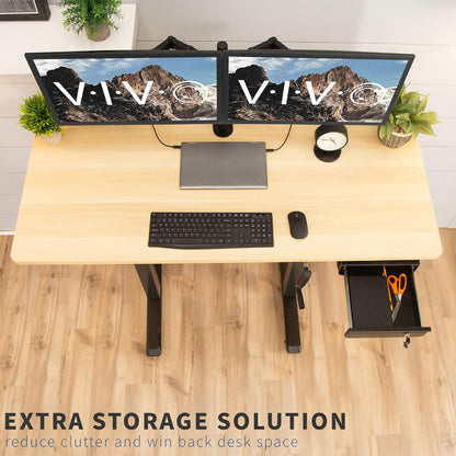 VIVO 13 Inch Under Desk Lockable Slide Out Drawer, Secure Home Office Storage Organizer, Steel, Black, DESK-AC03L-B