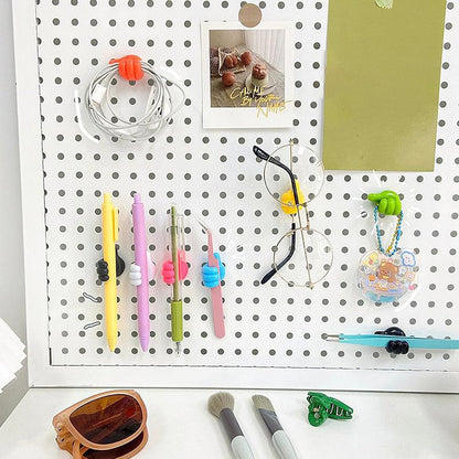 32 PCS Creative Silicone Thumbs Up Wall Hook - Multi-Function Self-Adhesive Holder for Cables, Keys, Makeup Brushes, Desk Organizer - Cute Pencil Holder
