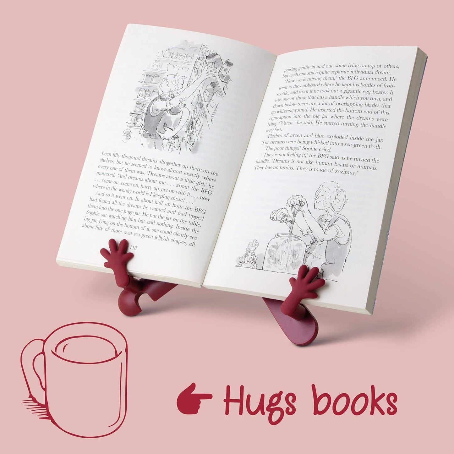 IF The Hands Stand, Hands Free Reading Tablet & Book Holder - Aubergine