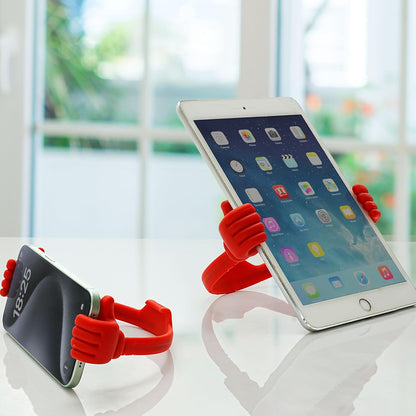 Honsky Thumbs-up Cell Phone Stand Holder,Tablet Stand Cradle for Desk Desktop Smartphone Cellphone Mobile Phone,Tablets - Universal, Adjustable Flexible,Blue