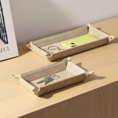 Navaris 2 x Empty Tray for Keys, Coins, Mobile Phones, Jewellery – Entrance Table for Office Bedside Tables
