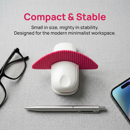 Plastic Document Holder for Typing, Portable Paper Stand with Non-Slip Base for A4 Paper, Compact Reading Clip Holder for Office Desk, Computer, Bank - White