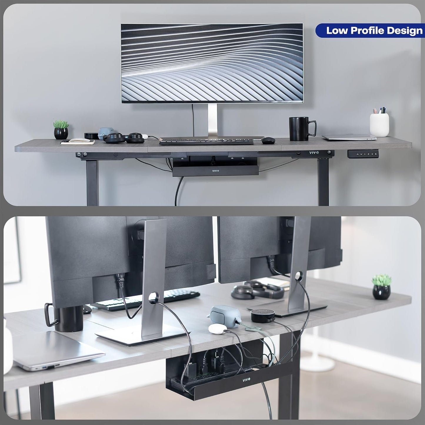 VIVO Under Desk 17 inch Cable Management Tray, Cord Organizer, Home Office Desk Accessories, White, DESK-AC06-1CW