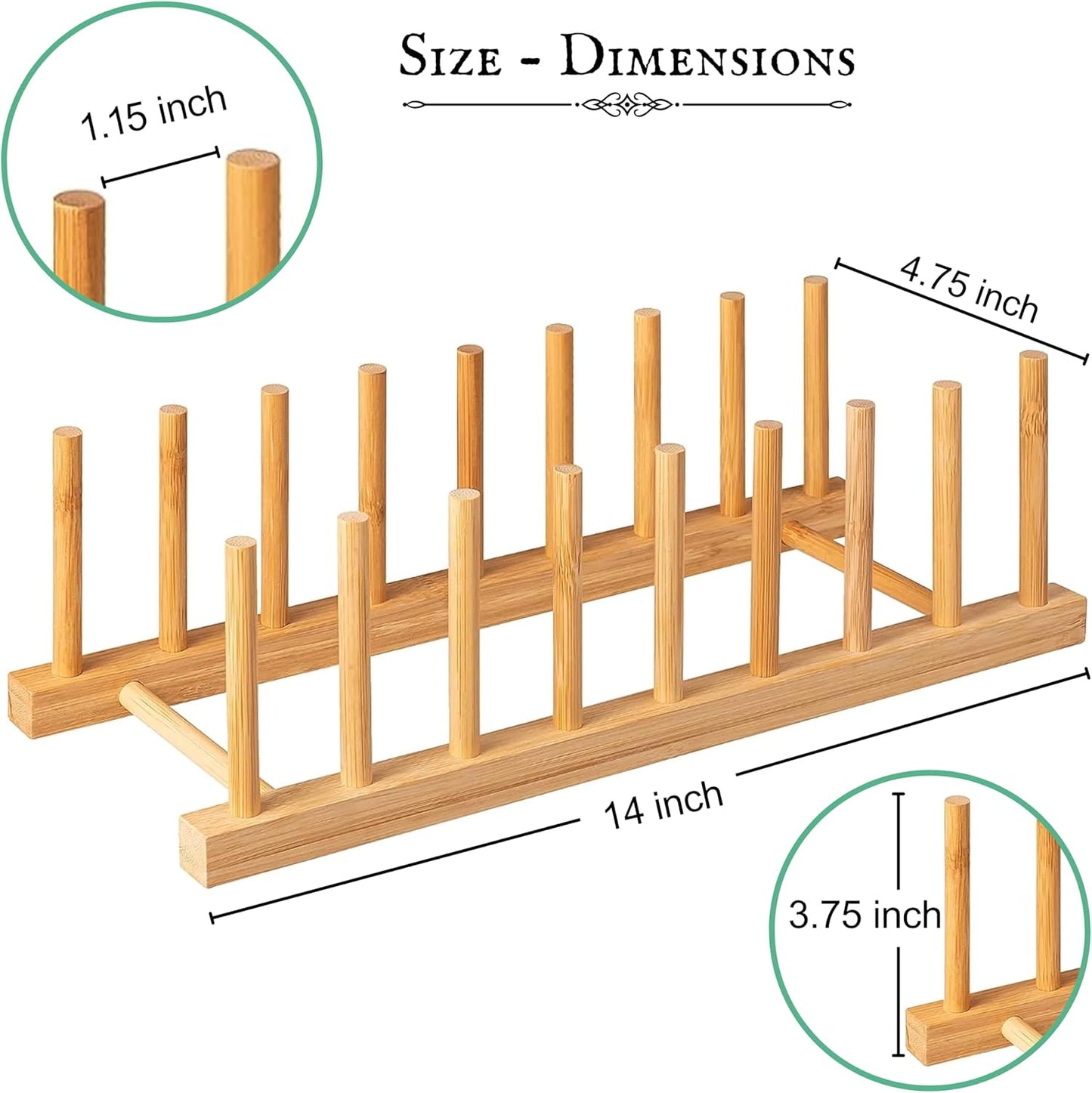 PriZoi® Vertical File Organizer for Desk - Upright 8 Section Bamboo Mail Sorter Organizer - Letter Sorter, Envelope Holder for Desk Top